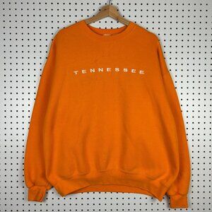 Tennessee Vols Crewneck Sweatshirt XL Embroidered Orange Volunteers Vintage 90s